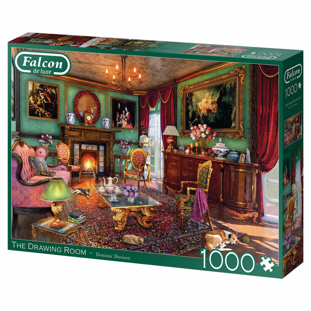 Jumbo Spiele Falcon The Drawing Room, Puzzle, Erwachsenenpuzzle, Puzzlespiel, 1000 Teile, 11365