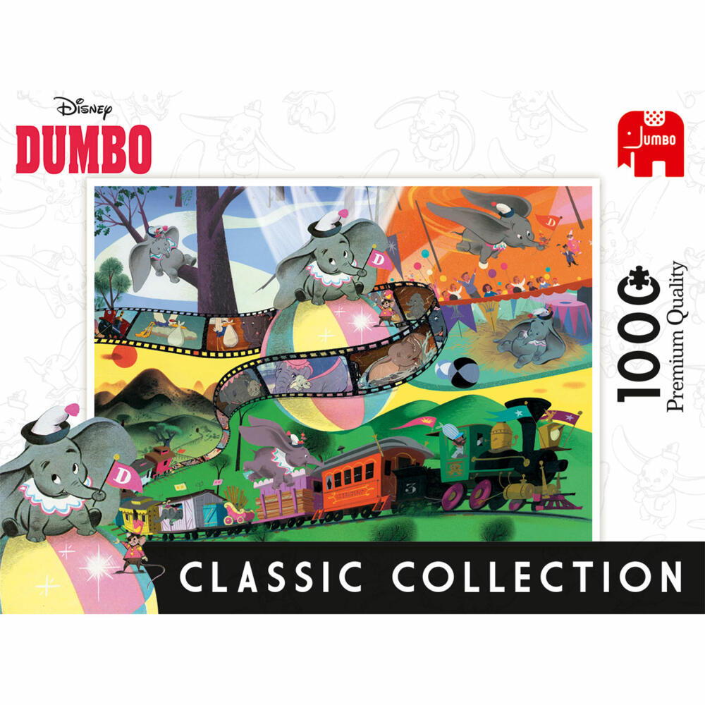 Jumbo Spiele Disney Classic Collection Dumbo, Puzzle, Erwachsenenpuzzle, Puzzlespiel, 1000 Teile, 18824