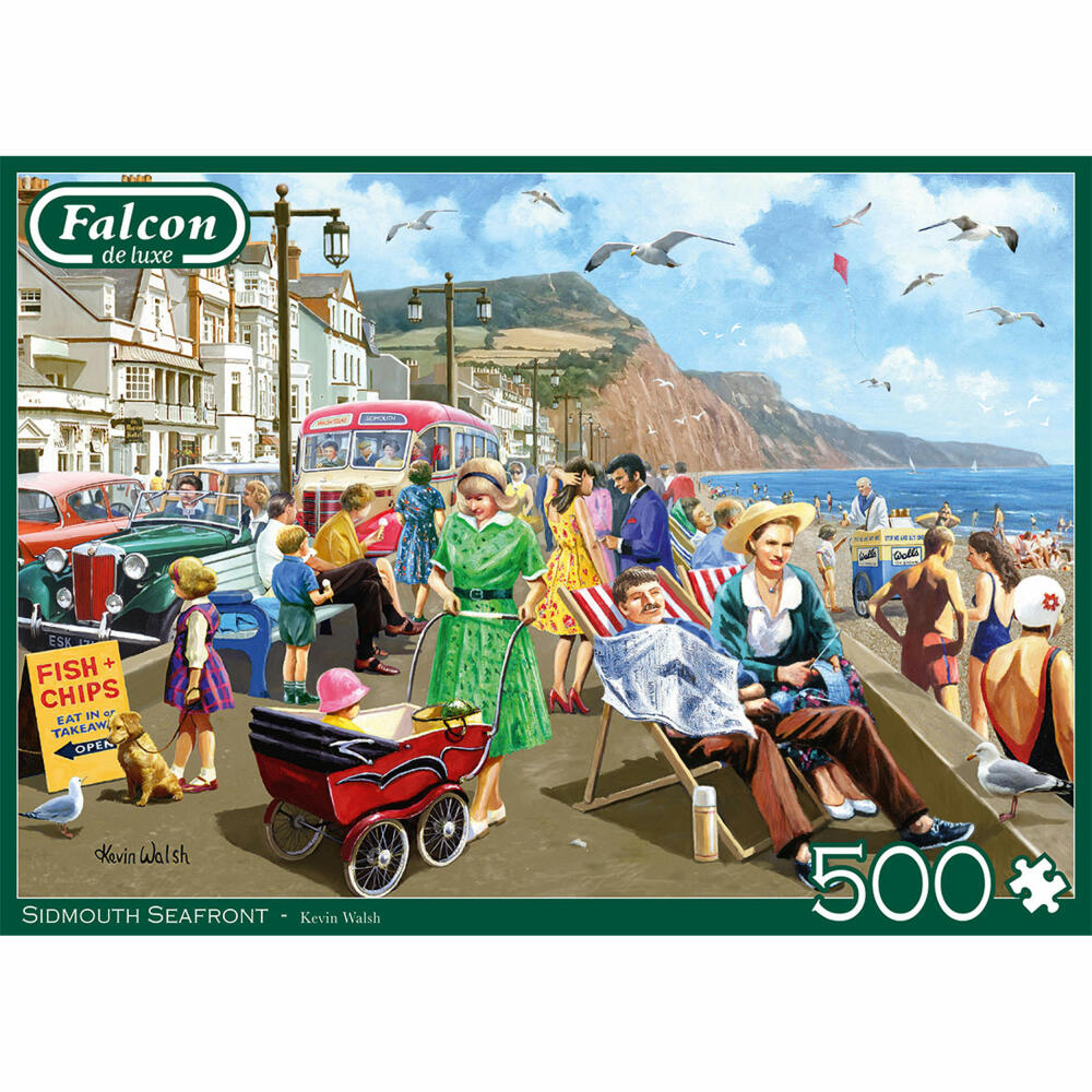 Jumbo Spiele Falcon Sidmouth Seafront, Puzzle, Erwachsenenpuzzle, Puzzlespiel, 500 Teile, 11375