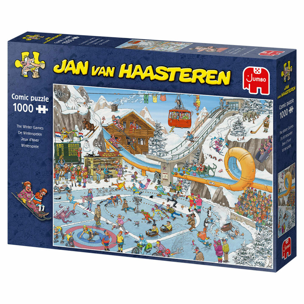 Jumbo Spiele Jan van Haasteren - Winterspiele, Puzzle, Erwachsenenpuzzle, Puzzlespiel, 1000 Teile, 19065