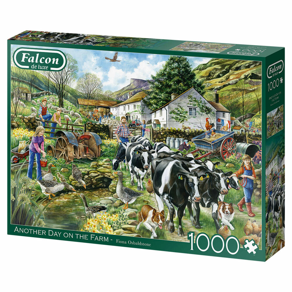 Jumbo Spiele Falcon Another Day on the Farm, Puzzle, Erwachsenenpuzzle, Puzzlespiel, 1000 Teile, 11283