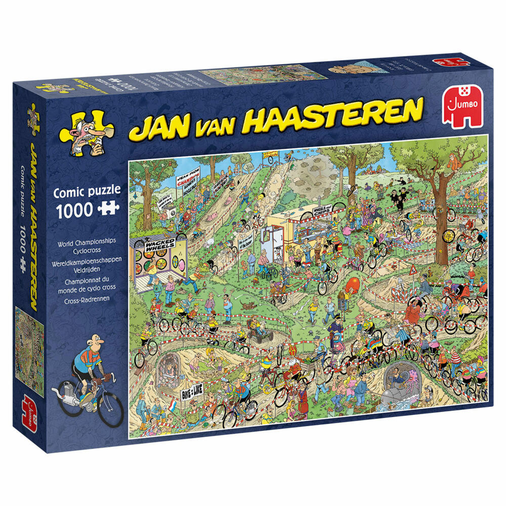 Jumbo Spiele Jan van Haasteren - WM Cyclocross, Puzzle, Erwachsenenpuzzle, Puzzlespiel, 1000 Teile, 19174