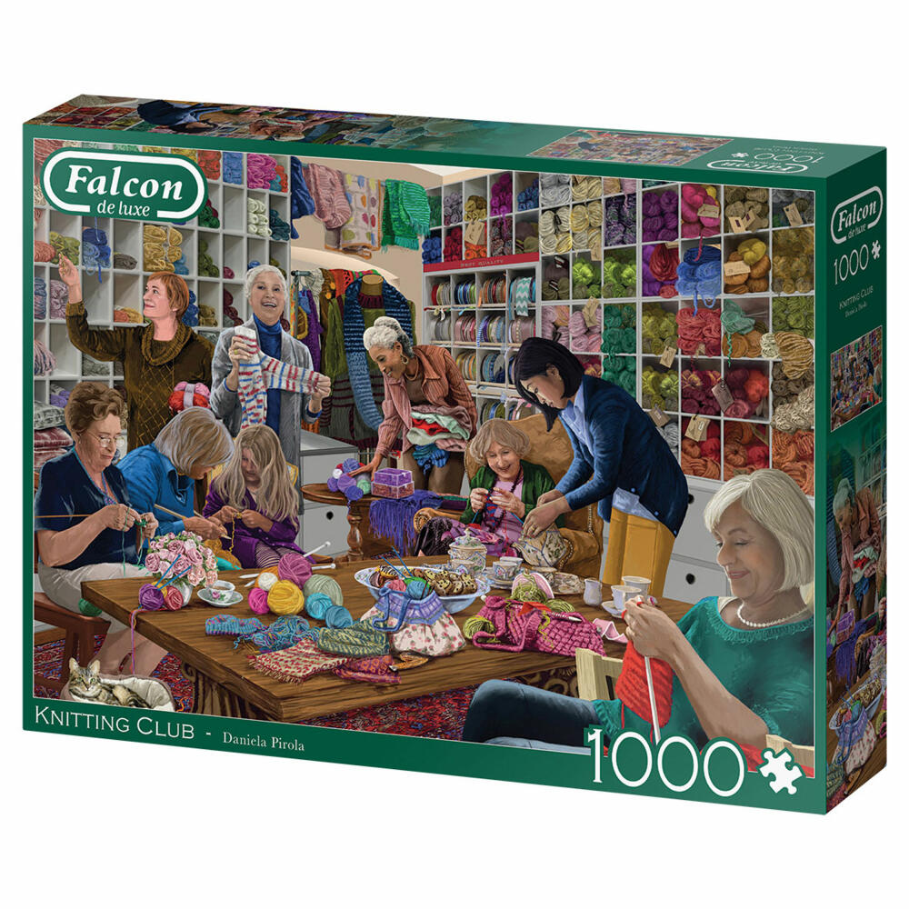 Jumbo Spiele Falcon Knitting Club, Puzzle, Erwachsenenpuzzle, Puzzlespiel, 1000 Teile, 11369