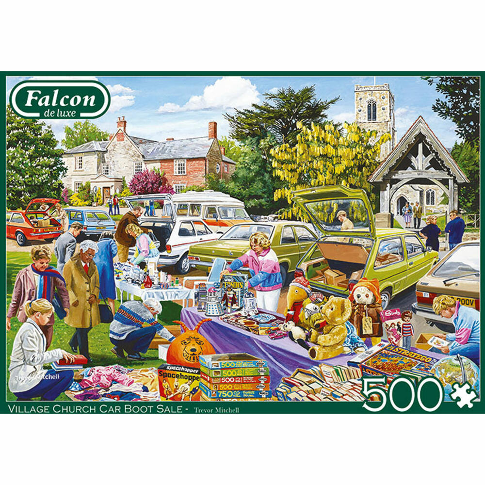 Jumbo Spiele Falcon Village Church Car Boot Sale, Puzzle, Erwachsenenpuzzle, Puzzlespiel, 500 Teile, 11301