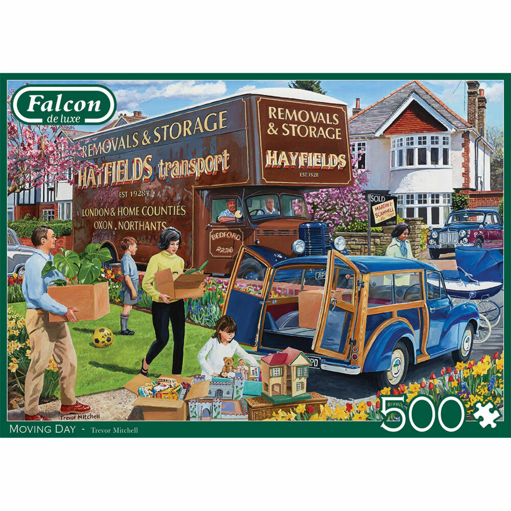 Jumbo Spiele Falcon Moving Day, Puzzle, Erwachsenenpuzzle, Puzzlespiel, 500 Teile, 11370