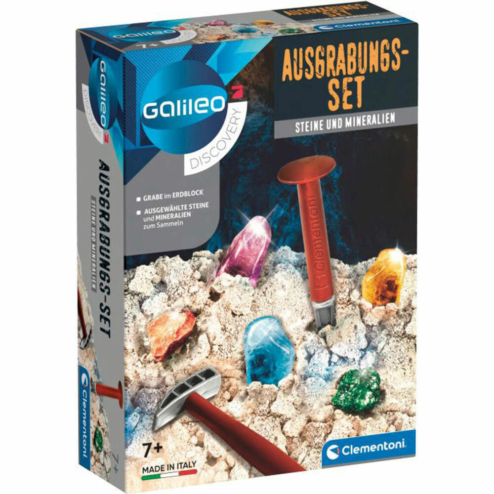 Clementoni Galileo Ausgrabungsset -Steine und Mineralien