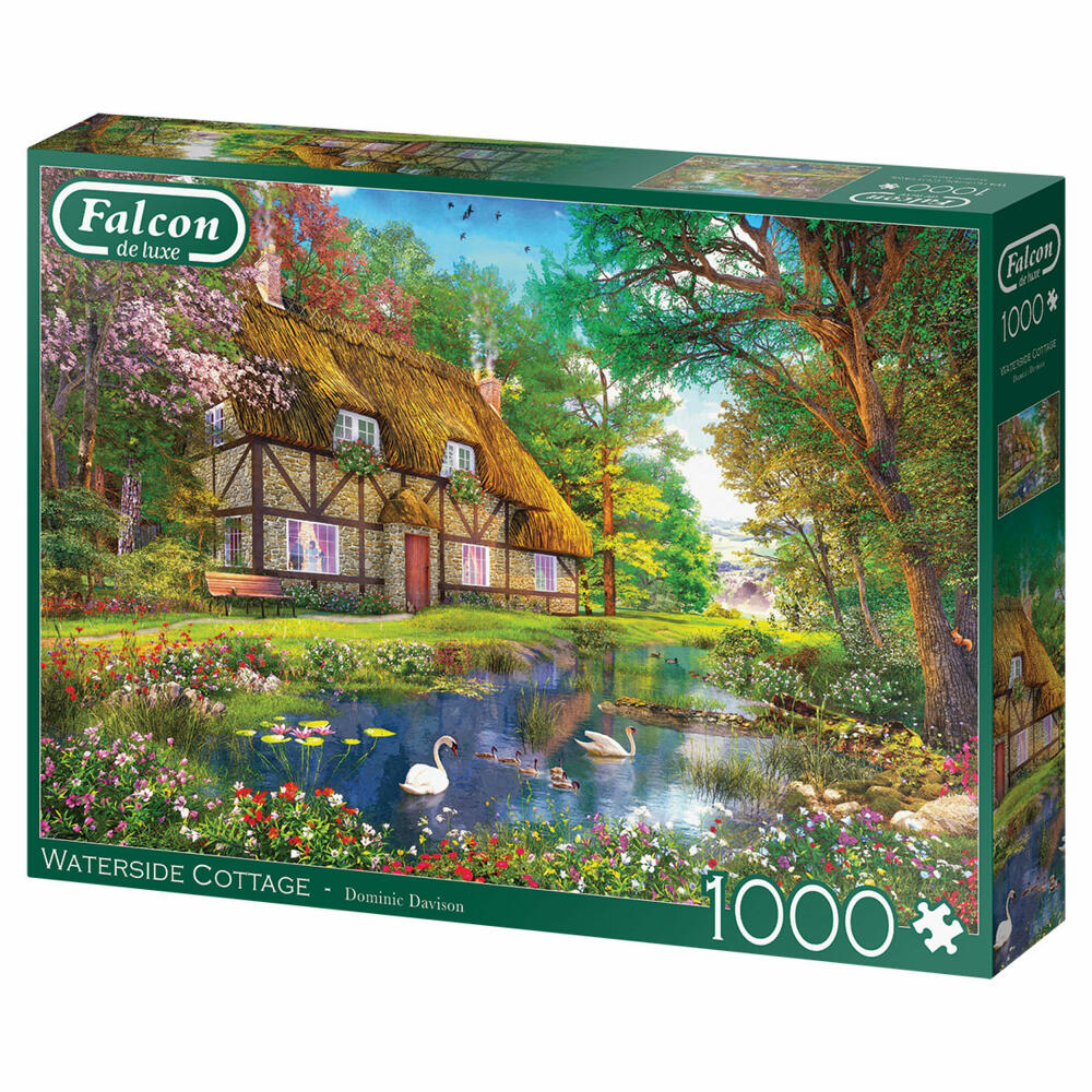 Jumbo Spiele Falcon Waterside Cottage, Puzzle, Erwachsenenpuzzle, Puzzlespiel, 1000 Teile, 11350