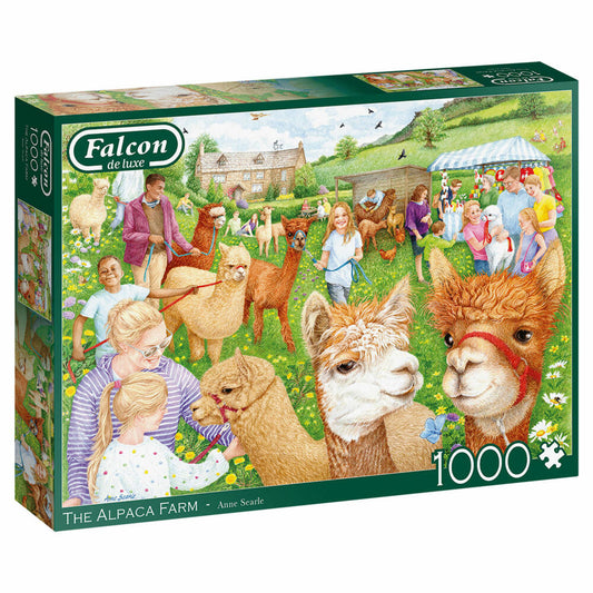 Jumbo Spiele Falcon The Alpaca Farm, Puzzle, Erwachsenenpuzzle, Puzzlespiel, 1000 Teile, 11374