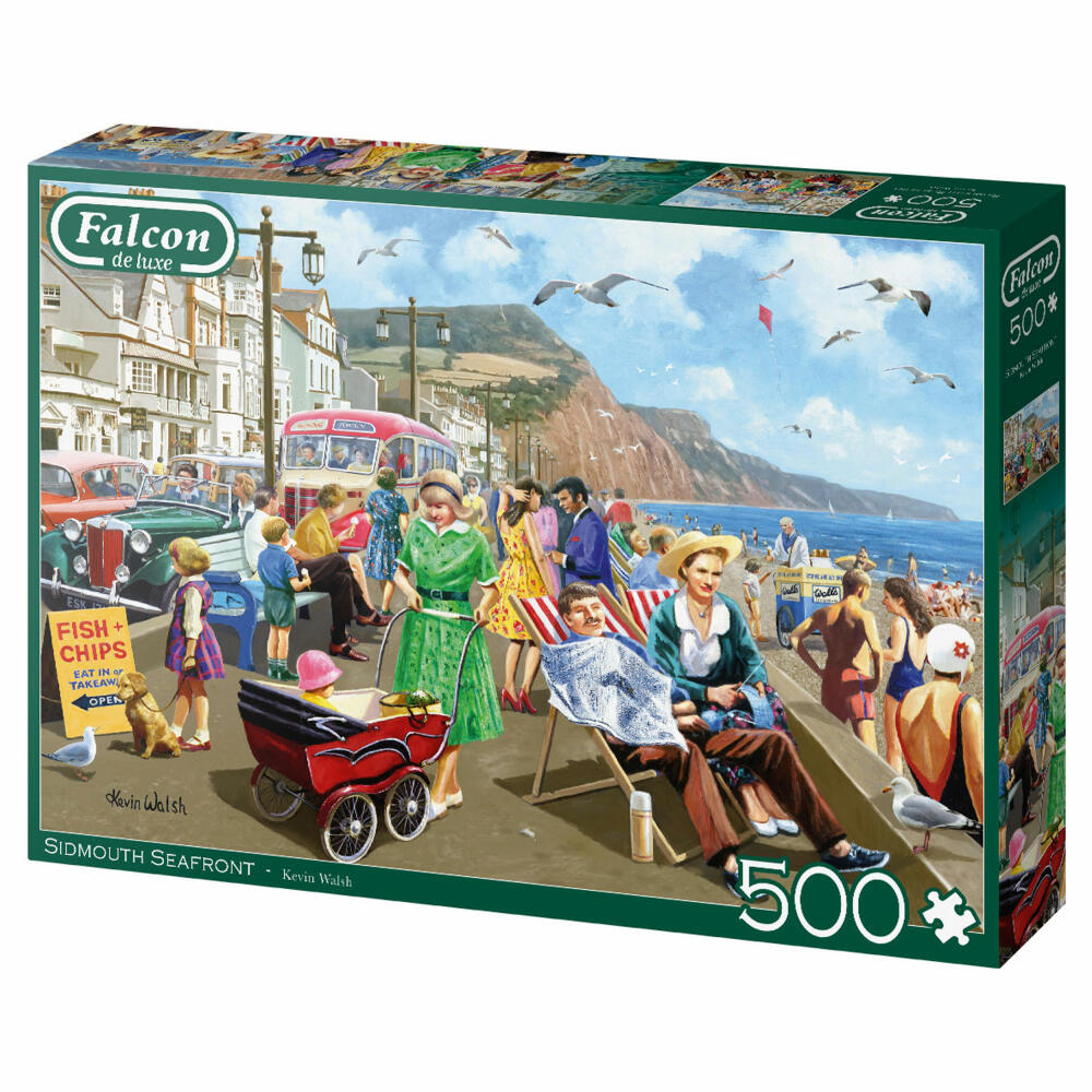 Jumbo Spiele Falcon Sidmouth Seafront, Puzzle, Erwachsenenpuzzle, Puzzlespiel, 500 Teile, 11375