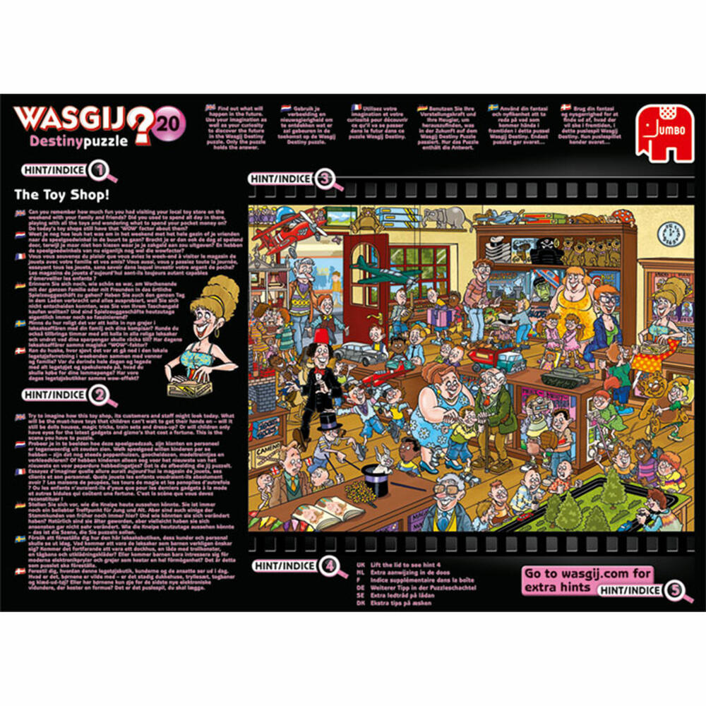 Jumbo Spiele Wasgij Destiny 20 - Das Spielzeuggeschäft!, Puzzle, Erwachsenenpuzzle, Puzzlespiel, 1000 Teile, 19171