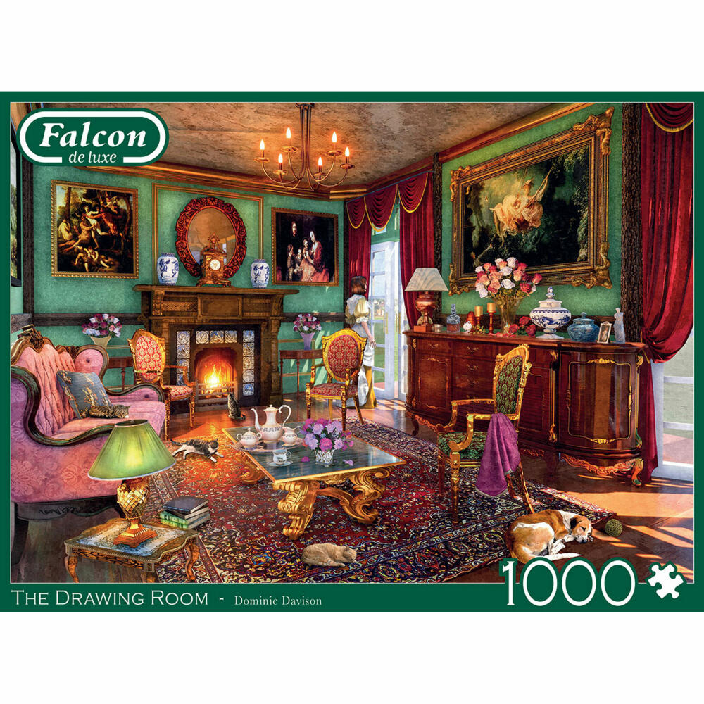 Jumbo Spiele Falcon The Drawing Room, Puzzle, Erwachsenenpuzzle, Puzzlespiel, 1000 Teile, 11365