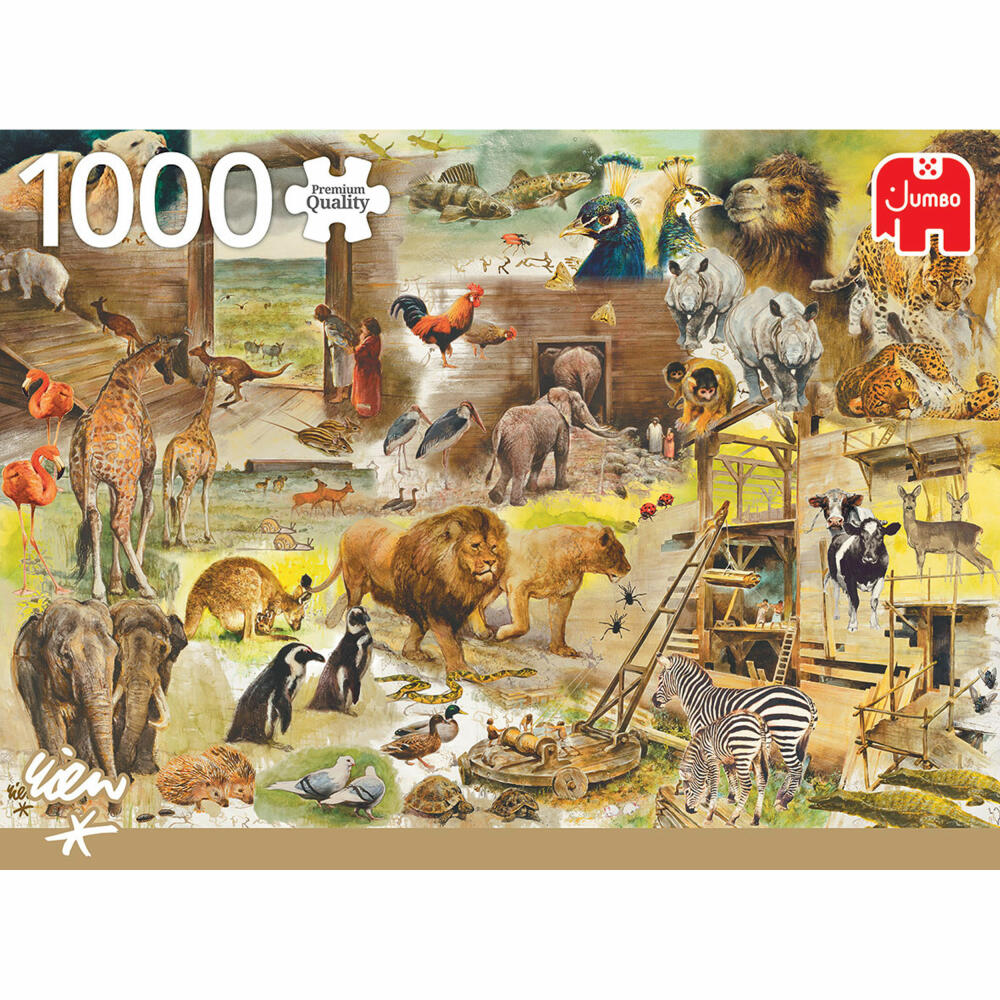 Jumbo Spiele Der Bau der Arche Noah, Puzzle, Erwachsenenpuzzle, Puzzlespiel, 1000 Teile, 18854