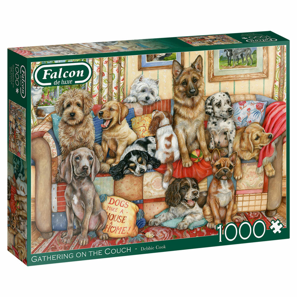 Jumbo Spiele Falcon Gathering on the Couch, Puzzle, Erwachsenenpuzzle, Puzzlespiel, 1000 Teile, 11293