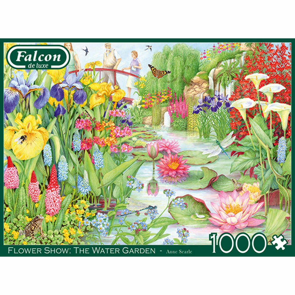 Jumbo Spiele Falcon The Flower Show: The Water Garden, Puzzle, Erwachsenenpuzzle, Puzzlespiel, 1000 Teile, 11282