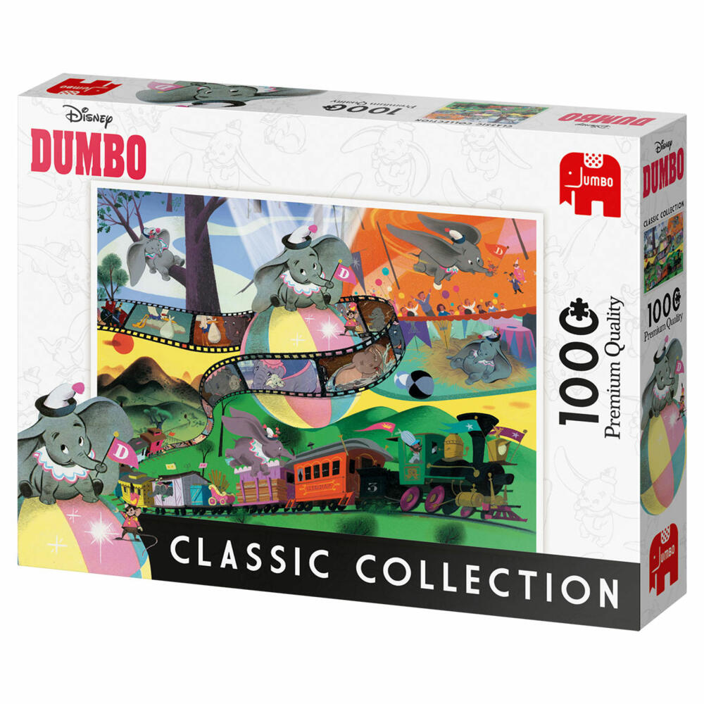 Jumbo Spiele Disney Classic Collection Dumbo, Puzzle, Erwachsenenpuzzle, Puzzlespiel, 1000 Teile, 18824