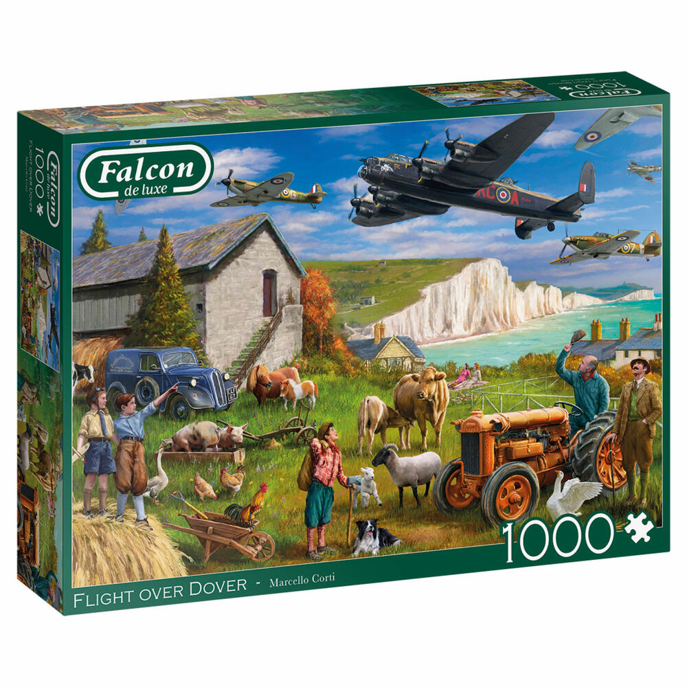 Jumbo Spiele Falcon Flight over Dover, Puzzle, Erwachsenenpuzzle, Puzzlespiel, 1000 Teile, 11391