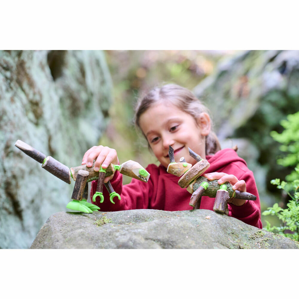 HABA Terra Kids Connectors Konstruktions-Set Dinosaurier, Bausatz, Baukasten, Konstruktionsspielzeug, ab 8 Jahren, 306309