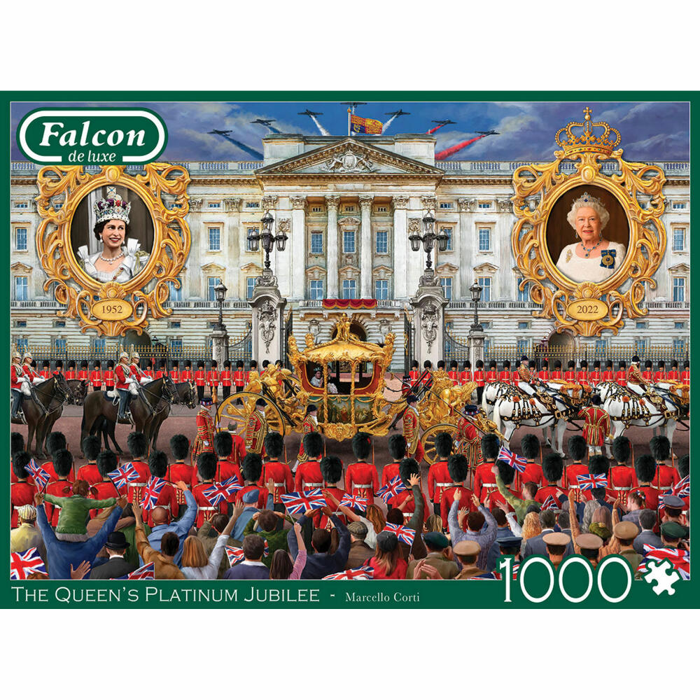 Jumbo Spiele Falcon The Queens Platinum Jubilee, Puzzle, Erwachsenenpuzzle, Puzzlespiel, 1000 Teile, 11371