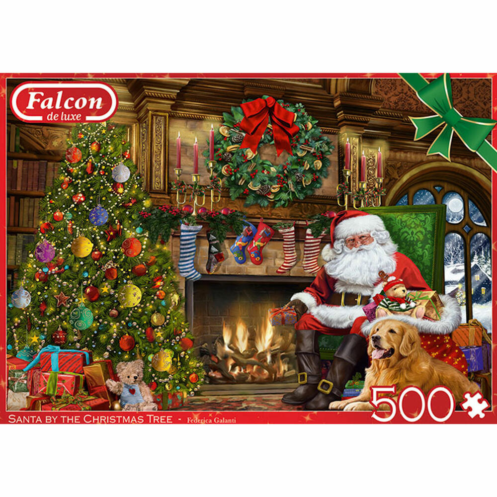 Jumbo Spiele Falcon Santa by the Christmas Tree, Puzzle, Erwachsenenpuzzle, Puzzlespiel, 500 Teile, 11311