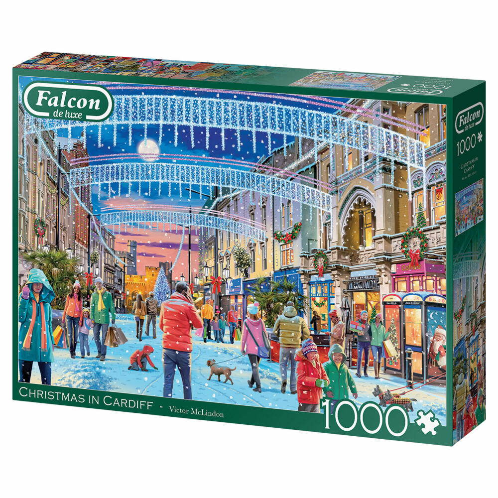 Jumbo Spiele Falcon Christmas is Cardiff, Puzzle, Erwachsenenpuzzle, Puzzlespiel, 1000 Teile, 11393