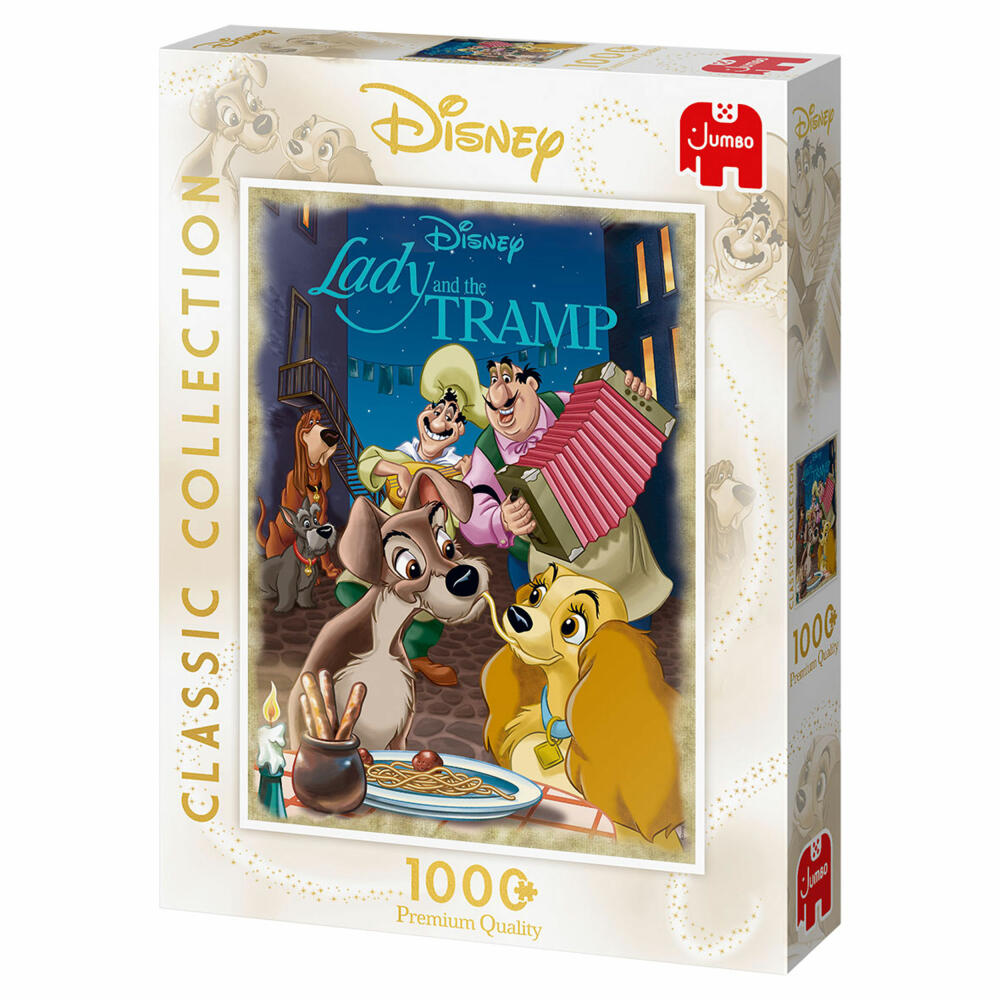 Jumbo Spiele Disney Classic Collection Susi & Strolch, Puzzle, Erwachsenenpuzzle, Puzzlespiel, 1000 Teile, 19486