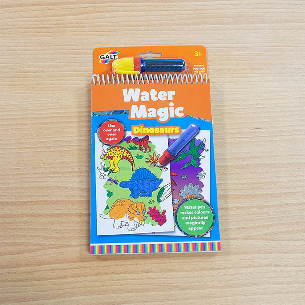 Jumbo Spiele GALT Water Magic Dinosaurier, Malbuch, Malen mit Wasser, Wasserstift, ab 3 Jahre, 1004660