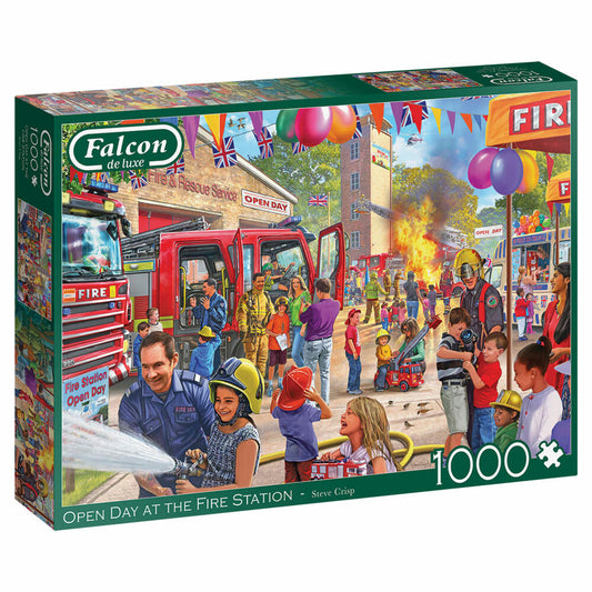 Jumbo Spiele Falcon Open Day at the Fire Station, Puzzle, Erwachsenenpuzzle, Puzzlespiel, 1000 Teile, 11351