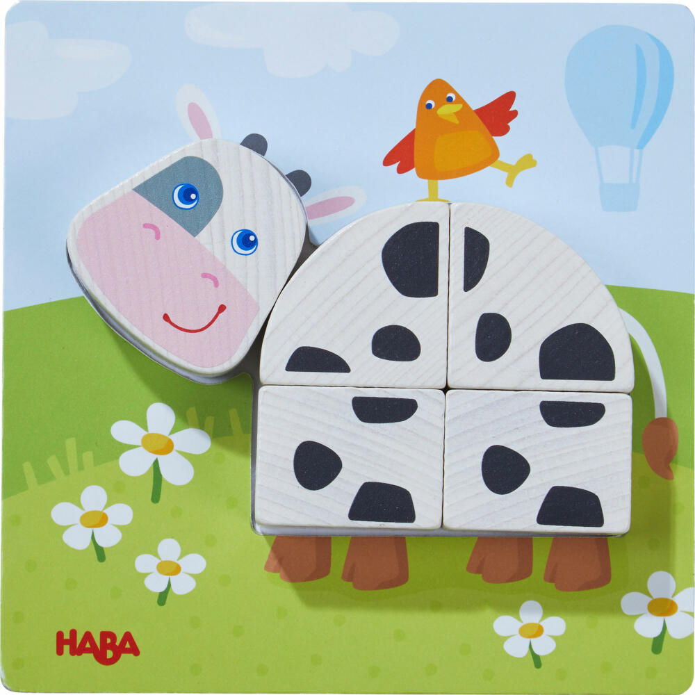 HABA Zuordnungsspiel Bauernhof, Legespiel, Kinderpuzzle, Puzzle, Kinder Spiel, ab 18 Monaten, 306488