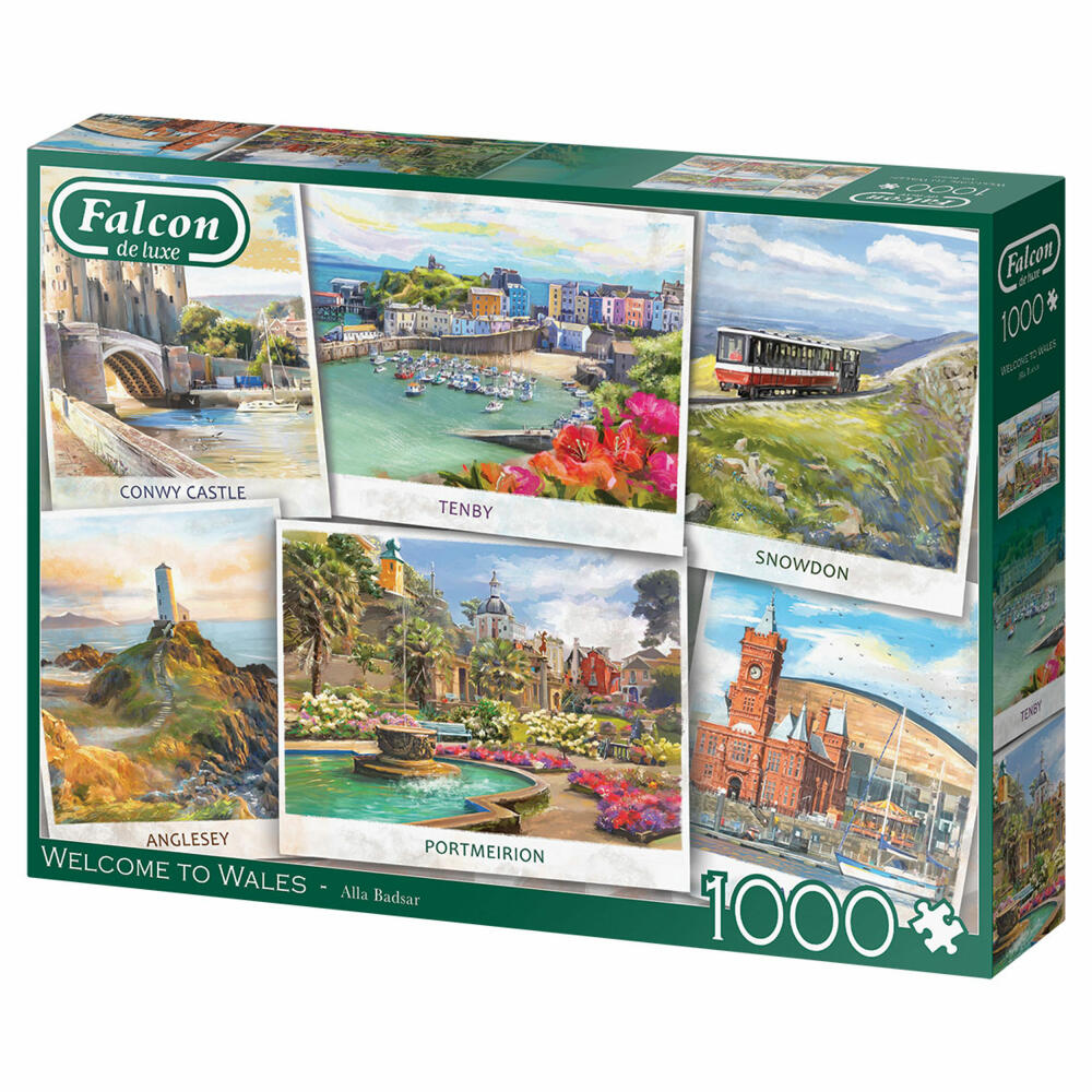 Jumbo Spiele Falcon Welcome to Wales, Puzzle, Erwachsenenpuzzle, Puzzlespiel, 1000 Teile, 11341