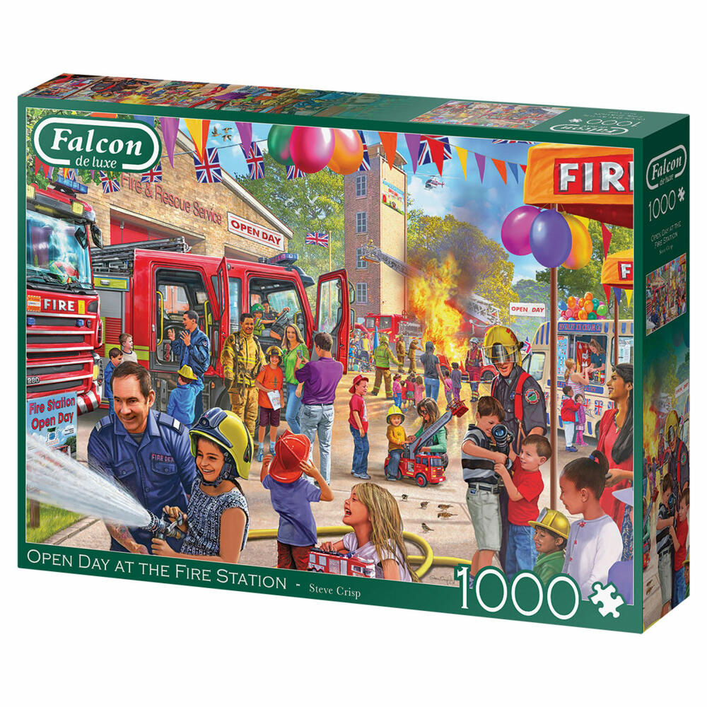 Jumbo Spiele Falcon Open Day at the Fire Station, Puzzle, Erwachsenenpuzzle, Puzzlespiel, 1000 Teile, 11351