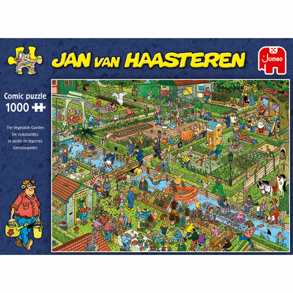 Jumbo Spiele Jan van Haasteren - Gemüsegarten, Puzzle, Erwachsenenpuzzle, Puzzlespiel, 1000 Teile, 19057