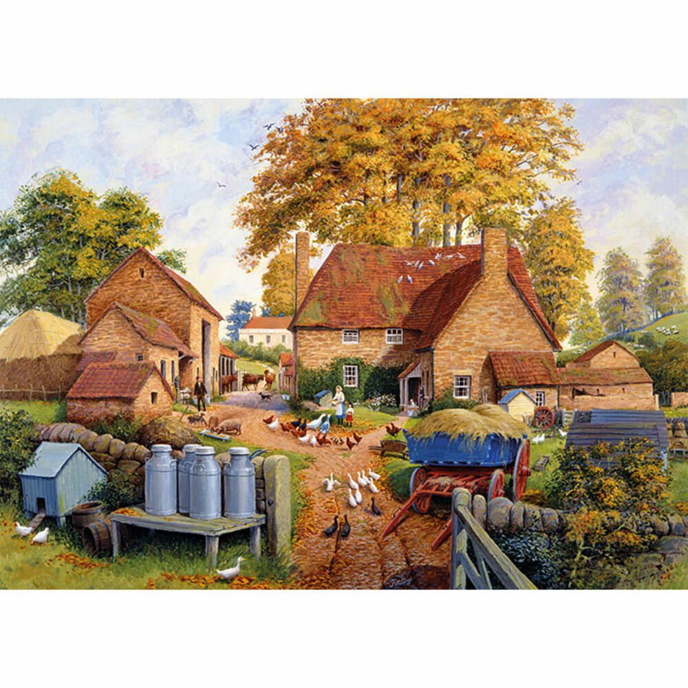 Jumbo Spiele Falcon Autumn on the Farm, Puzzle, Erwachsenenpuzzle, Puzzlespiel, 1000 Teile, 11274