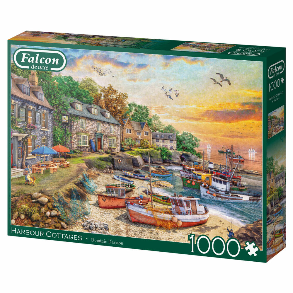 Jumbo Spiele Falcon Harbour Cottages, Puzzle, Erwachsenenpuzzle, Puzzlespiel, 1000 Teile, 11382