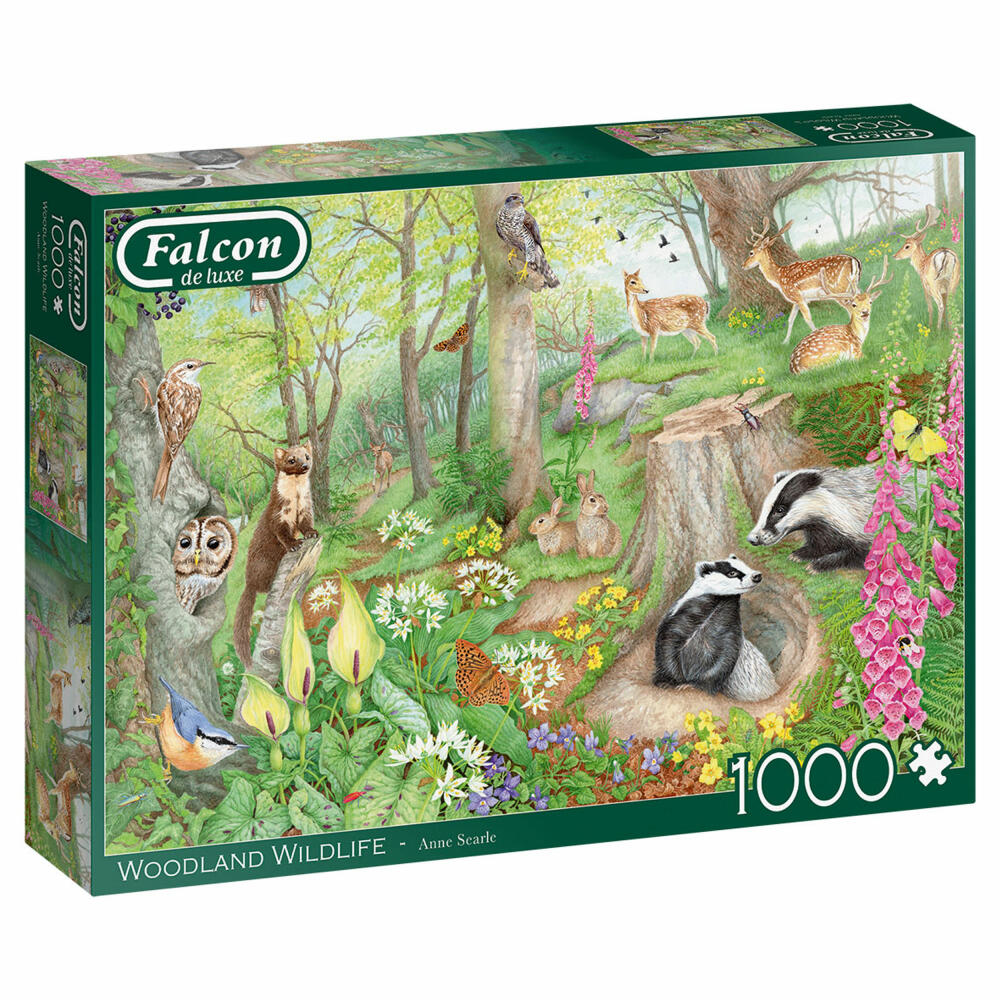 Jumbo Spiele Falcon Woodland Wildlife, Puzzle, Erwachsenenpuzzle, Puzzlespiel, 1000 Teile, 11322