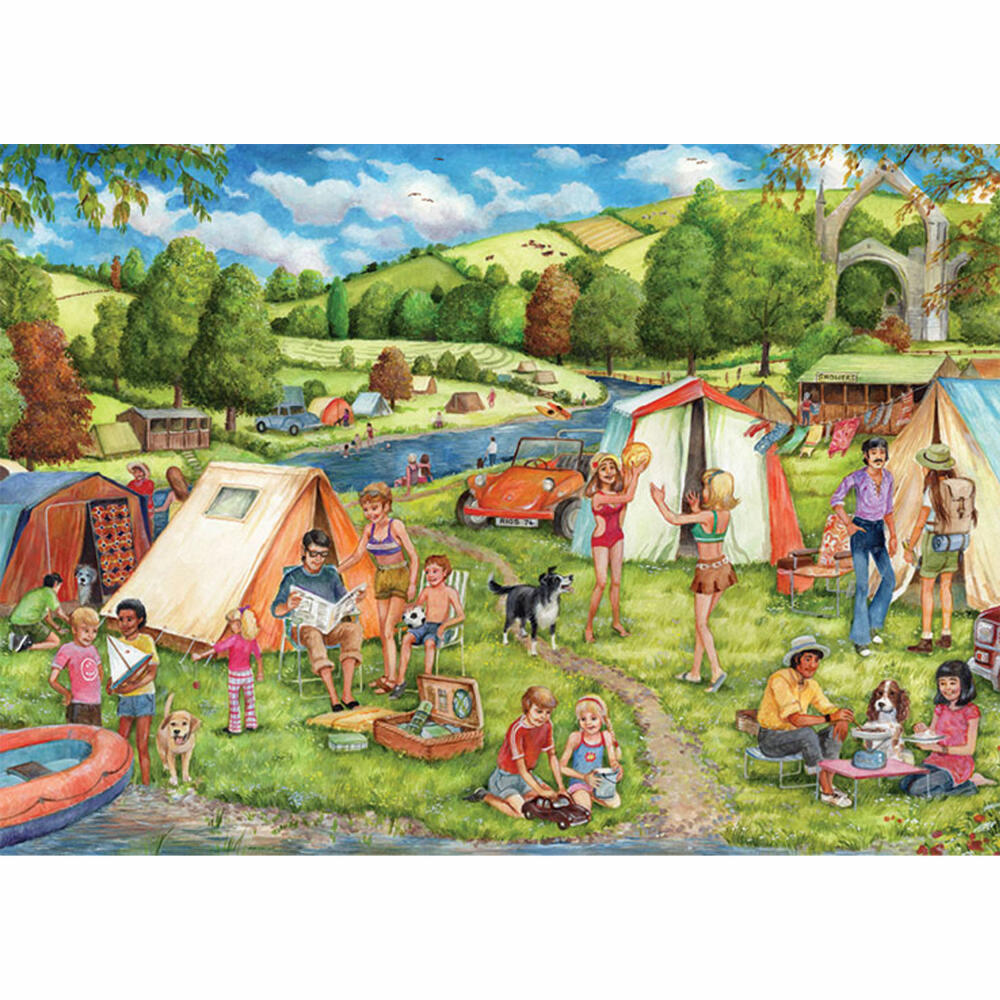 Jumbo Spiele Falcon Camping and Caravanning, Puzzle, Erwachsenenpuzzle, Puzzlespiel, 2 x 500 Teile, 11346