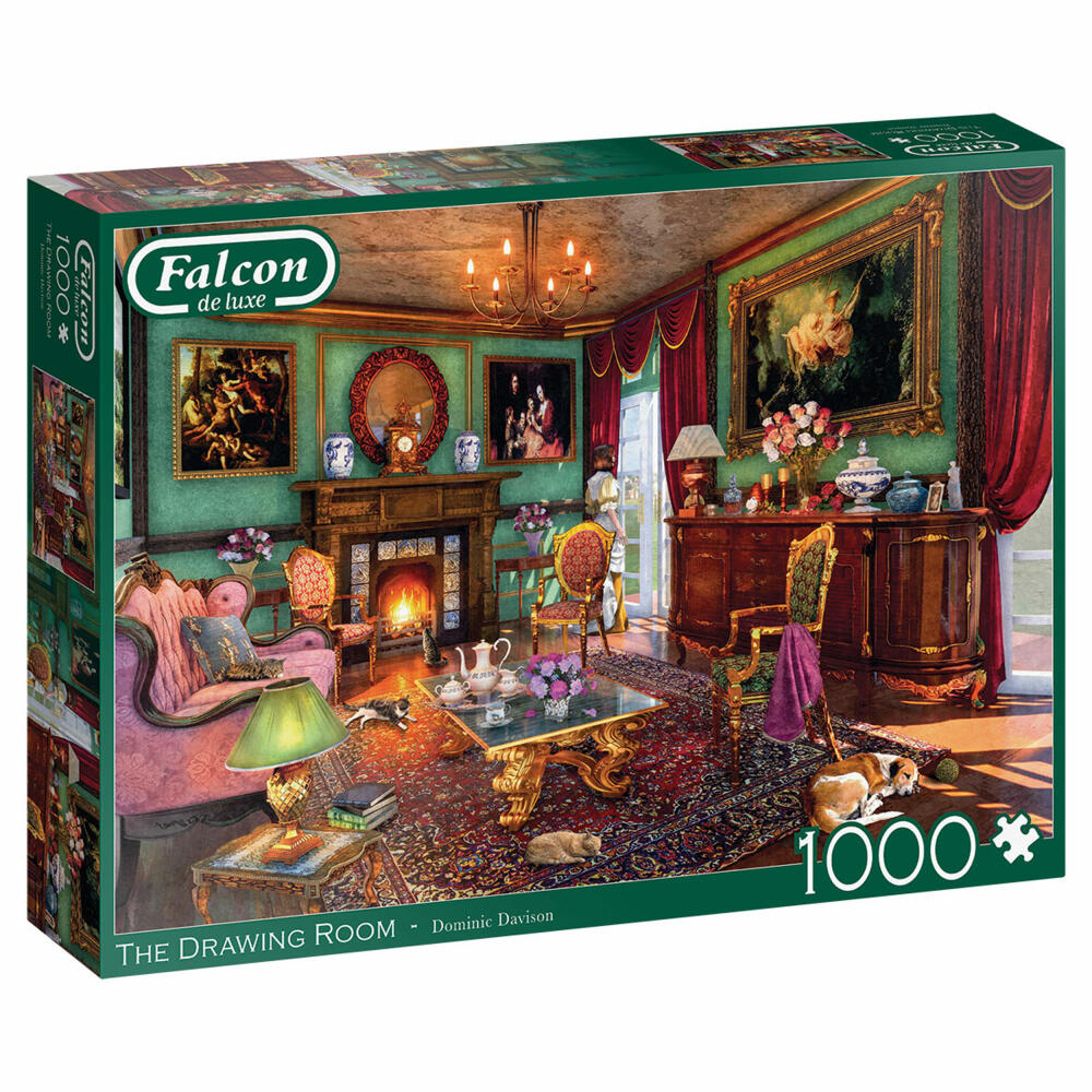 Jumbo Spiele Falcon The Drawing Room, Puzzle, Erwachsenenpuzzle, Puzzlespiel, 1000 Teile, 11365