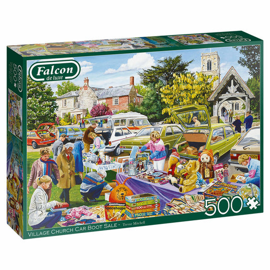 Jumbo Spiele Falcon Village Church Car Boot Sale, Puzzle, Erwachsenenpuzzle, Puzzlespiel, 500 Teile, 11301