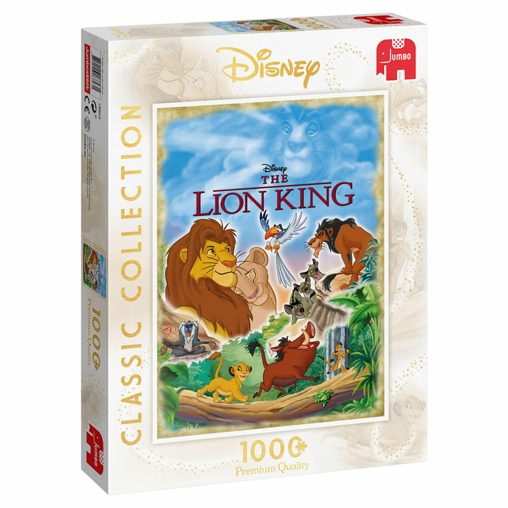 Jumbo Spiele Disney Classic Collection König der Löwen, Puzzle, Erwachsenenpuzzle, Puzzlespiel, 1000 Teile, 18823