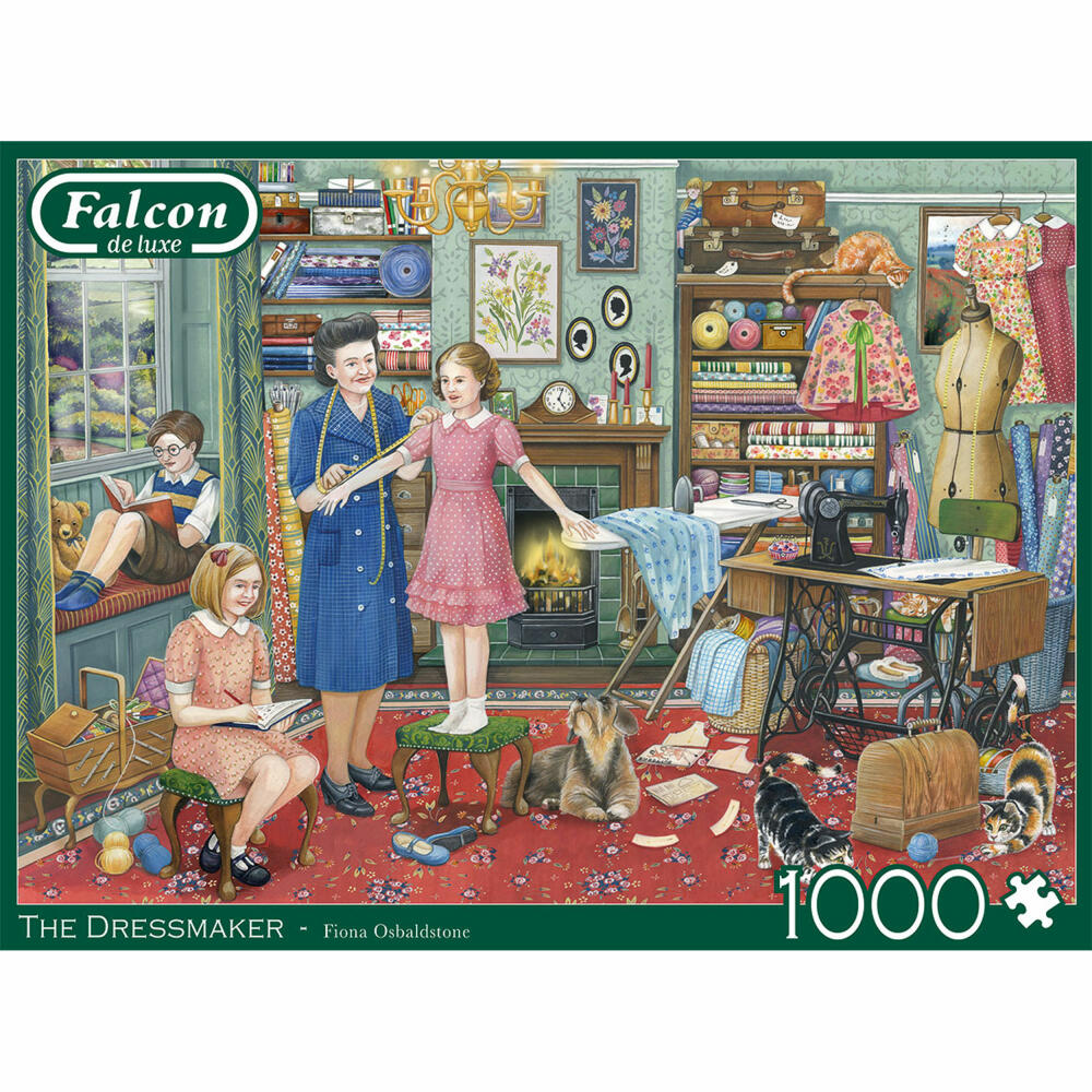 Jumbo Spiele Falcon The Dressmaker, Puzzle, Erwachsenenpuzzle, Puzzlespiel, 1000 Teile, 11378