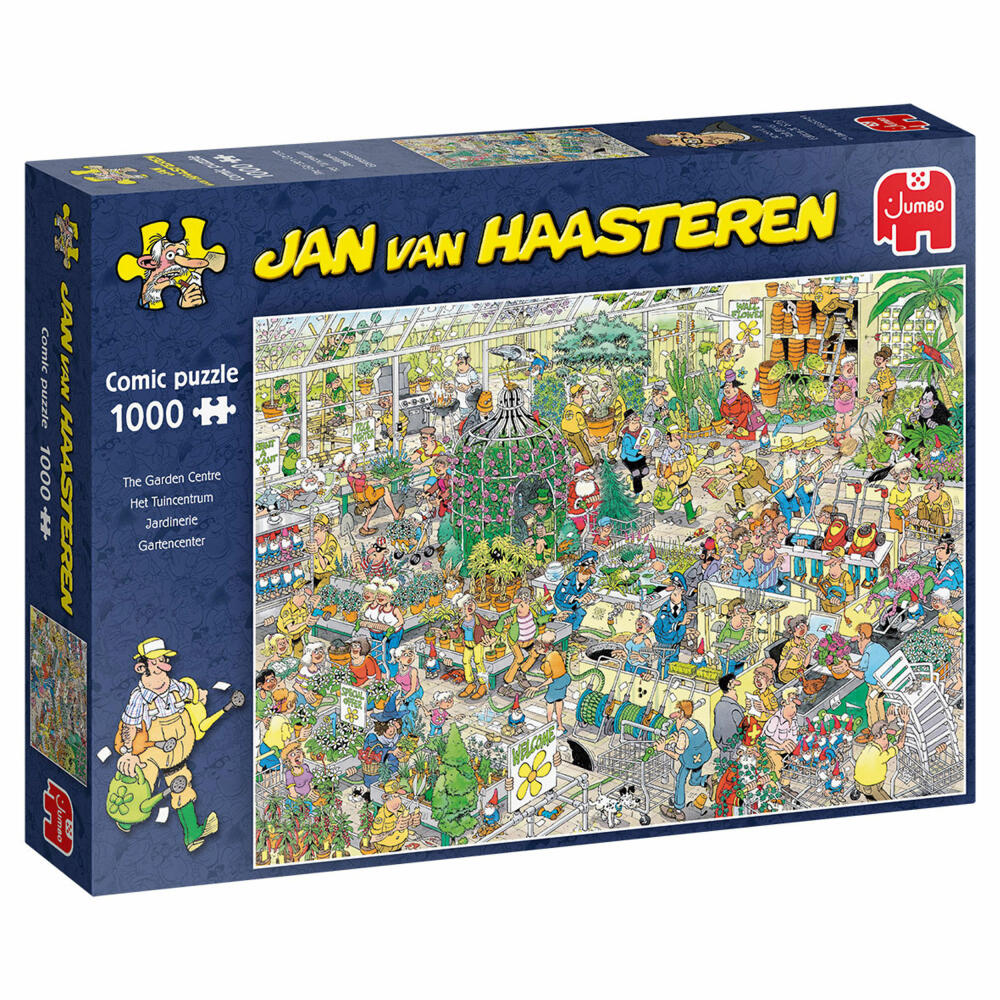 Jumbo Spiele Jan van Haasteren - Gartencenter, Puzzle, Erwachsenenpuzzle, Puzzlespiel, 1000 Teile, 19066