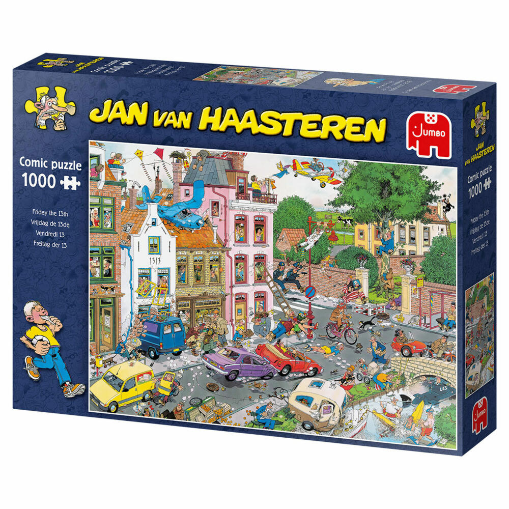 Jumbo Spiele Jan van Haasteren - Freitag, der 13., Puzzle, Erwachsenenpuzzle, Puzzlespiel, 1000 Teile, 19069