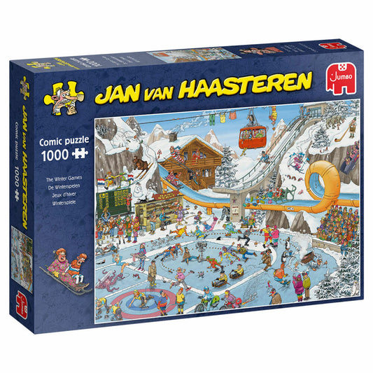 Jumbo Spiele Jan van Haasteren - Winterspiele, Puzzle, Erwachsenenpuzzle, Puzzlespiel, 1000 Teile, 19065