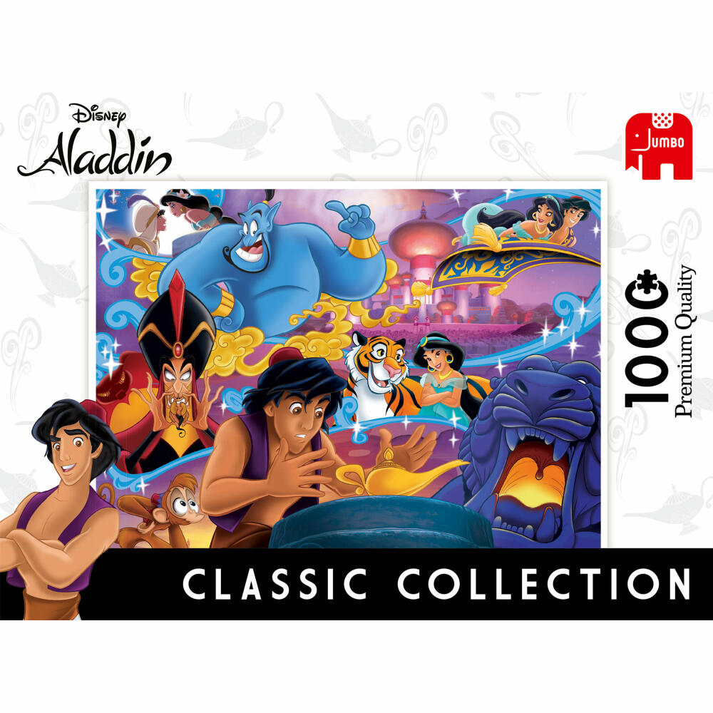 Jumbo Spiele Disney Classic Collection Aladdin, Puzzle, Erwachsenenpuzzle, Puzzlespiel, 1000 Teile, 18825