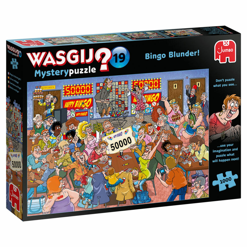 Jumbo Spiele Wasgij Mystery 19 Bingo-Betrug!, Puzzle, Mysterypuzzle, Rätsel, 1000 Teile, 19182