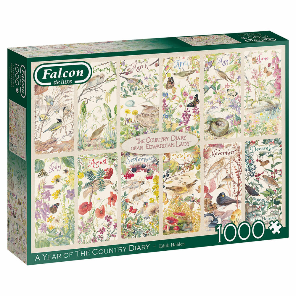 Jumbo Spiele Falcon A Year of the Country Diary, Puzzle, Erwachsenenpuzzle, Puzzlespiel, 1000 Teile, 11305