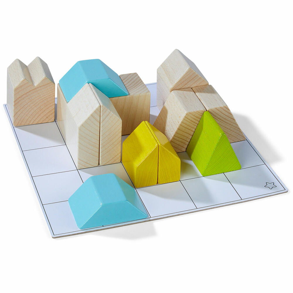 HABA Legespiel Logikbaumeister, Bausteine, Kinderspiel, 3D-Legespiel, Kinder, ab 5 Jahren, 306313