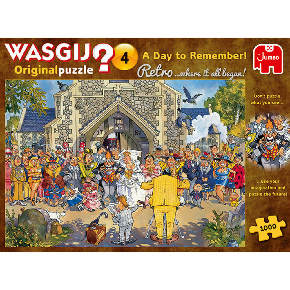 Jumbo Spiele Wasgij Retro Original 4 - Ein Tag zum Erinnern!, Puzzle, Erwachsenenpuzzle, Puzzlespiel, 1000 Teile, 19176