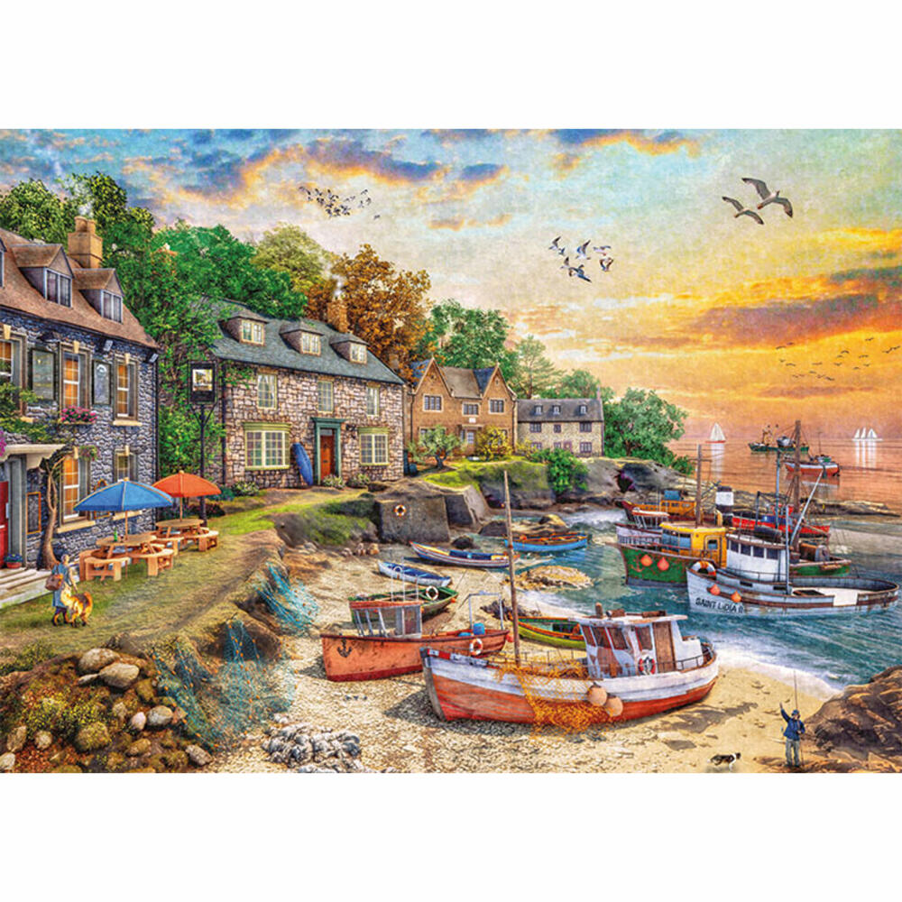 Jumbo Spiele Falcon Harbour Cottages, Puzzle, Erwachsenenpuzzle, Puzzlespiel, 1000 Teile, 11382