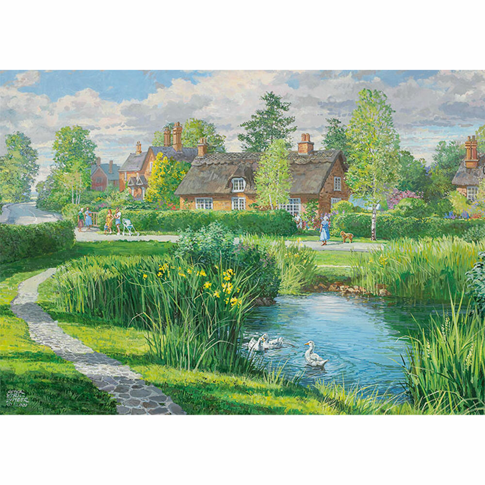 Jumbo Spiele Falcon Riverside Cottages, Puzzle, Erwachsenenpuzzle, Puzzlespiel, 2 x 500 Teile, 11289