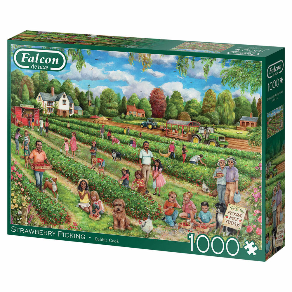 Jumbo Spiele Falcon Strawberry Picking, Puzzle, Erwachsenenpuzzle, Puzzlespiel, 1000 Teile, 11340